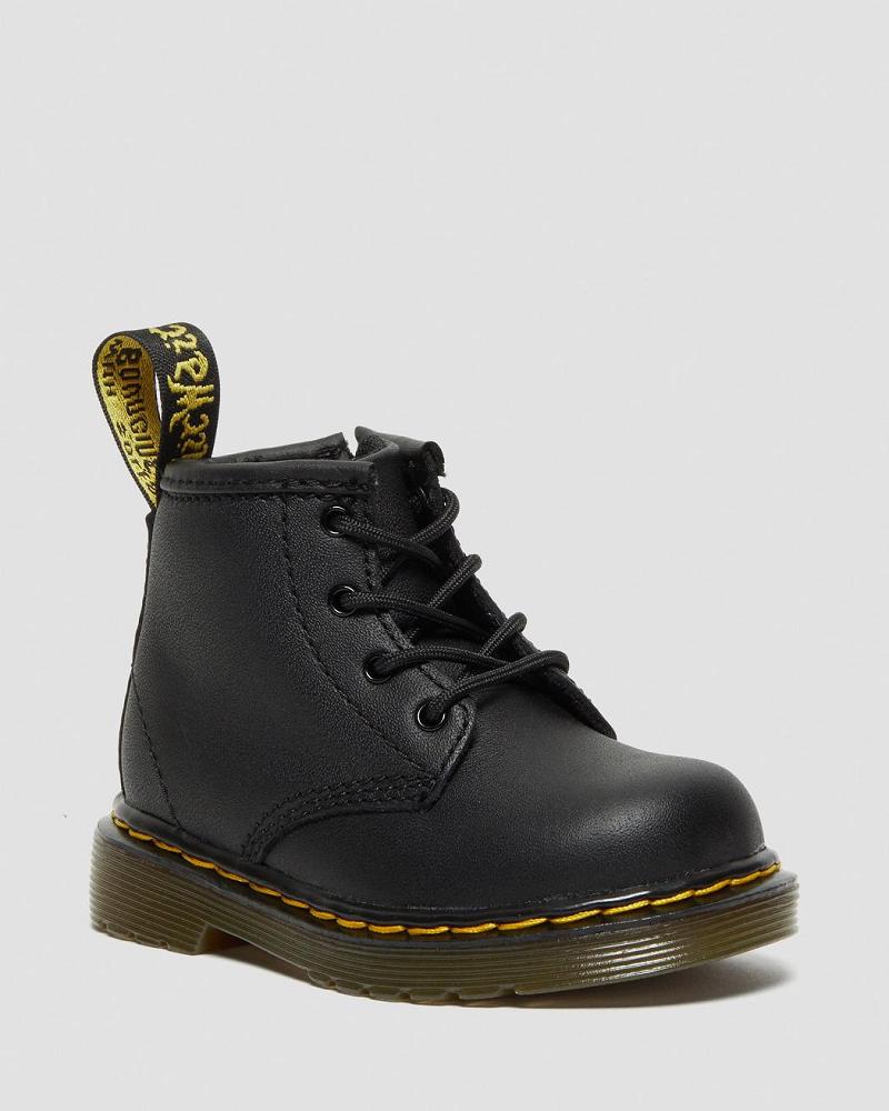 Dr Martens Infant 1460 Softy T Læder Snørestøvler Børn Sort | DK 672JPQ